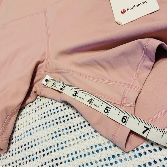 Lululemon Athletic Align High Rise Short 6” New Soft Pink Gym workout Size 12 - Picture 7 of 10